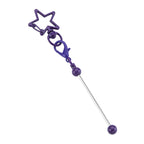 Beadable Metal Keychains Star-shaped
