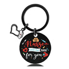 Stainless Steel Nurse Nursing Heart Cap Charm Color Printing Keychain 7