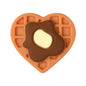 Silicone Focal Beads Vanilla Flavored Waffles Round and Heart Shapes 20pcs 11