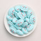 Cute 3D Glitter Dumpling Silicone Focal Beads 20pcs 9