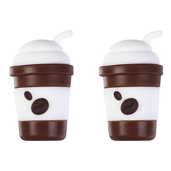 Silicone 3D Focal Beads Coffee Cup With Coffee Bean Detail 20pcs 13