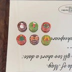 Christmas Theme Flat Embossed Acrylic Beads 14mm 20pcs 2