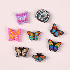 Silicone Focal Beads Butterfly Be Kind Always Purple Phrase Detail 5