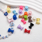 Painted Screws Acrylic Beads 16mm Colorful Mixed 50pcs