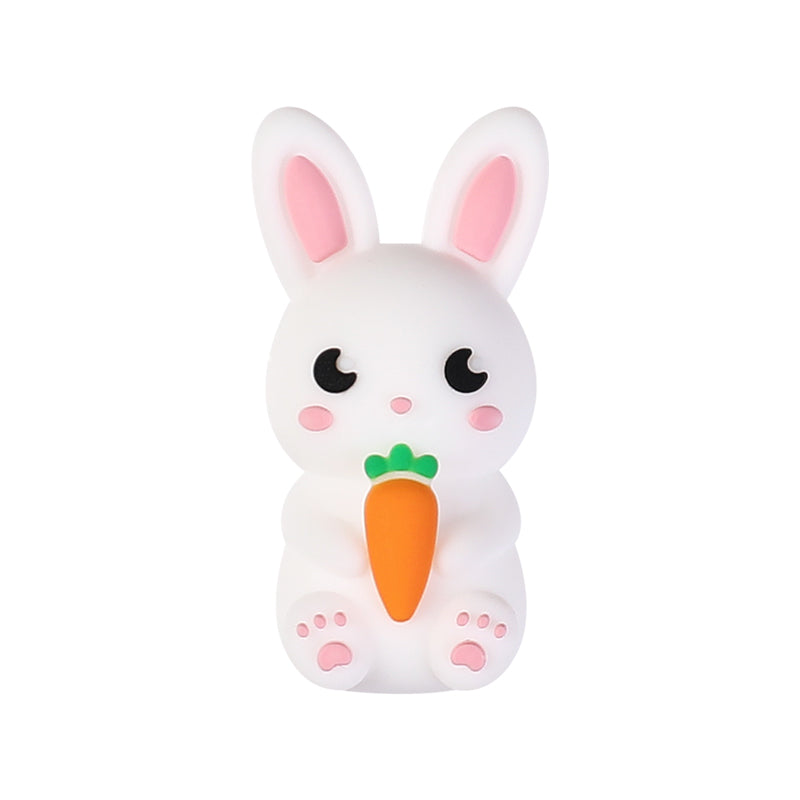 Silicone 3D Focal Beads Easter Bunny Chick Easter Egg Rabbit 20Pcs 22