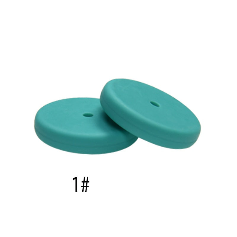 25mm Silicone Beads Flat Coin Spacer Pastel Mix 50pcs 6
