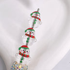 Clear Snowman Acrylic Beads 19mm Christmas 3D Design 100pcs 4