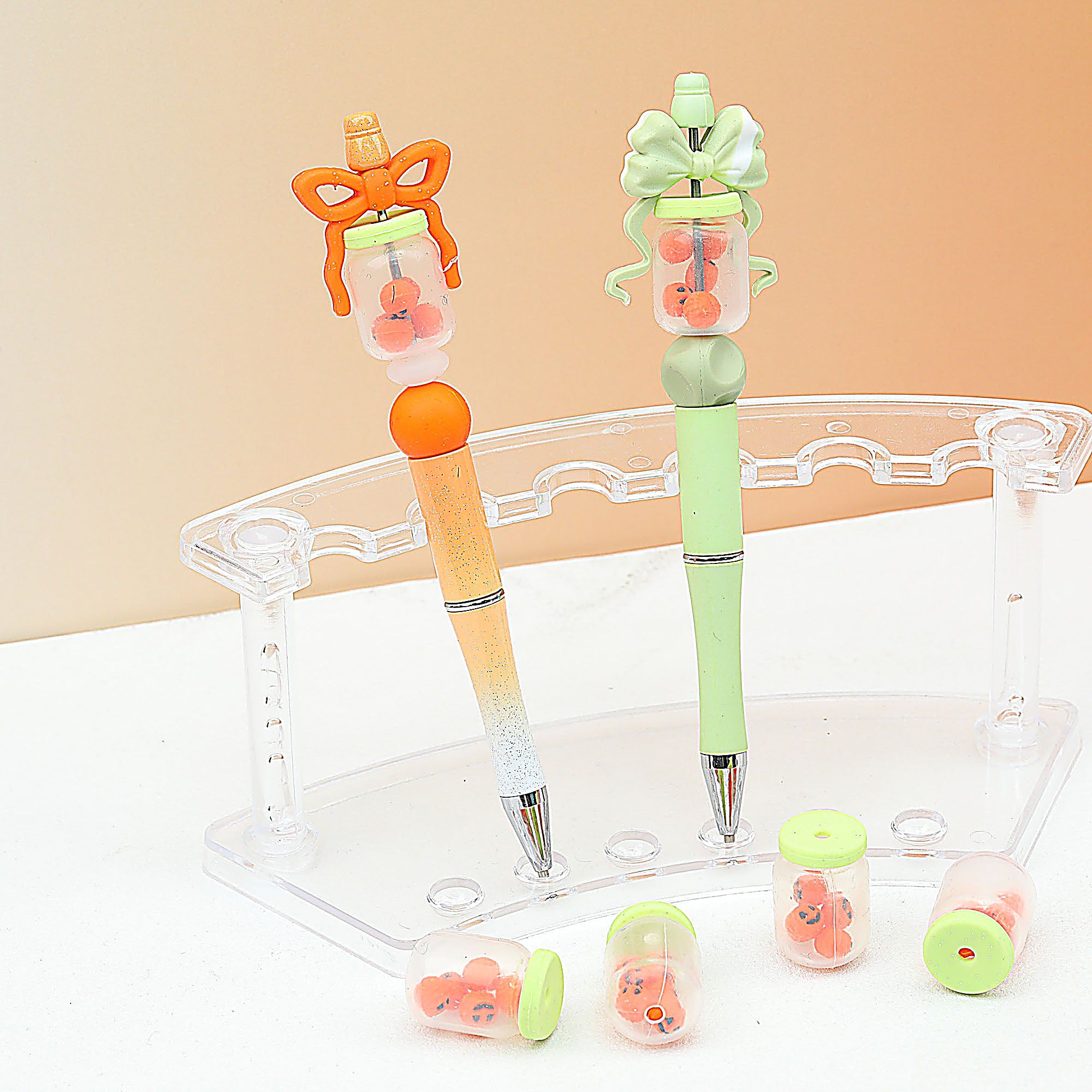 Halloween 3D Glitter Bottle Silicone Focal Beads 20Pcs