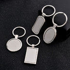 Creative Stainless Steel Blank Keychain Durable Zinc Alloy for Men