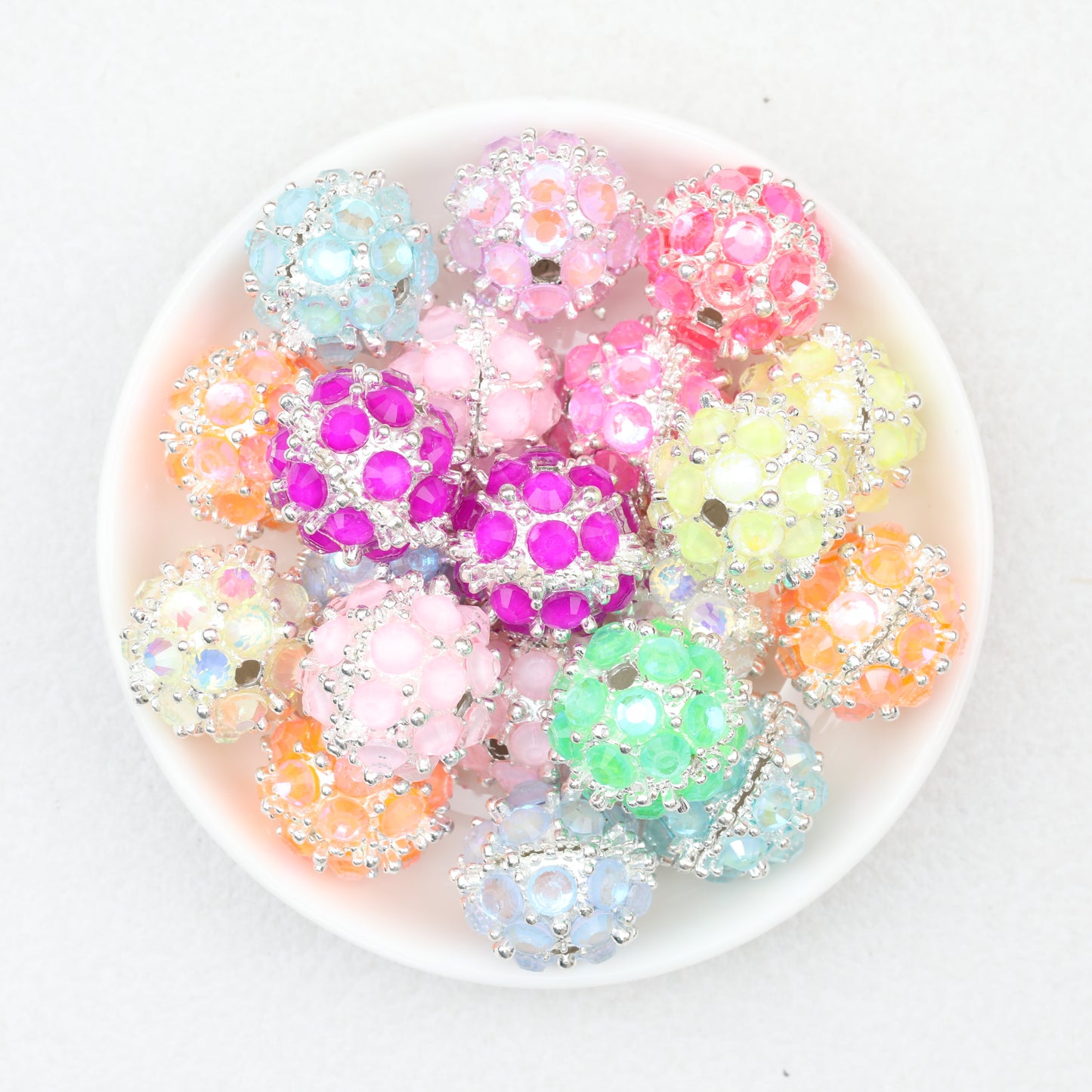 Fancy Rhinestone Bubblegum Beads Alloy Mermaid 10pcs 20mm  2