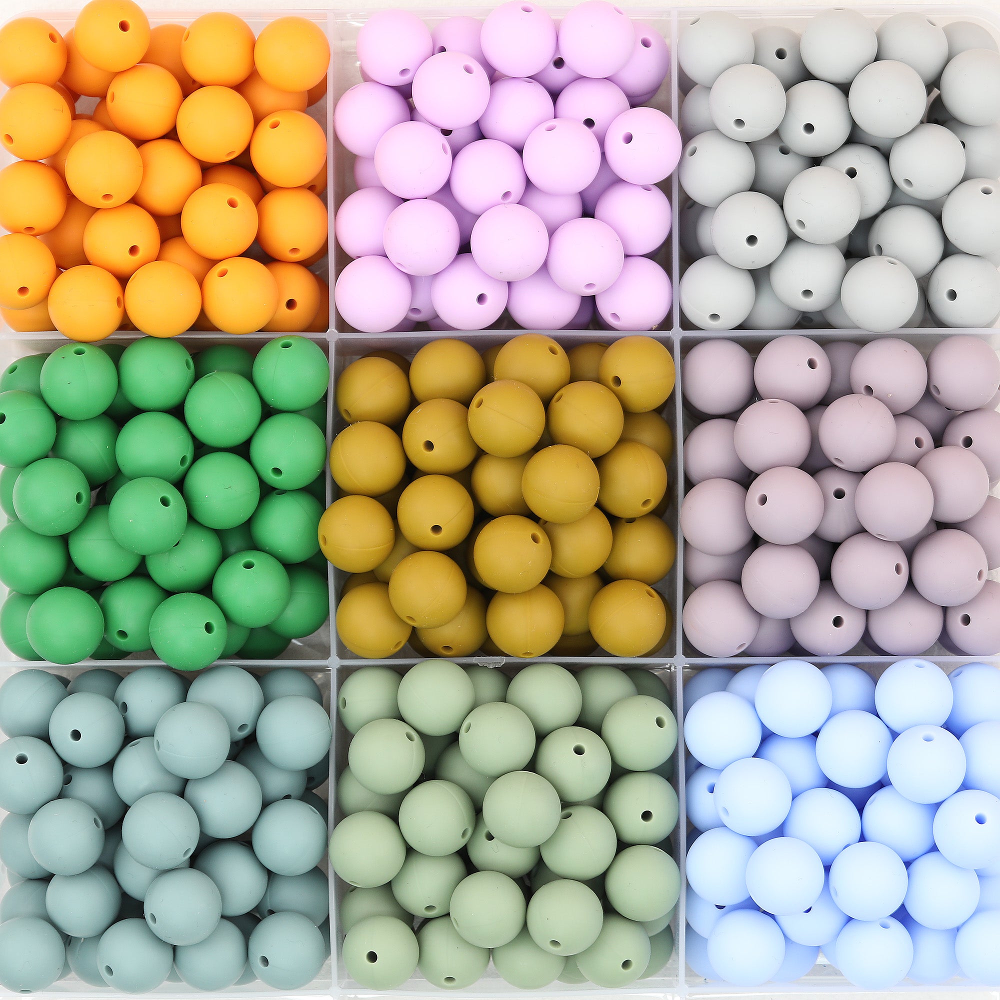 50pcs 15mm Solid Color Round Silicone Beads-32 Colors（97-123）