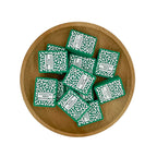 Silicone Focal Beads Composition Book Green Marbled Pattern 20pcs 2