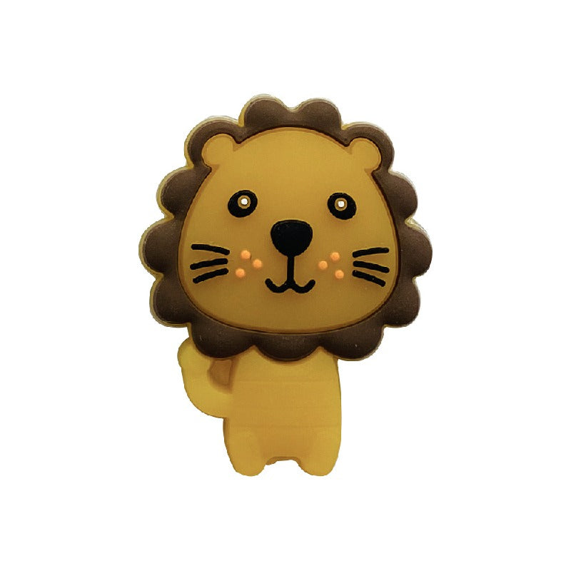 Silicone Focal Beads Lion Pastel Mane Animal Faces 20pcs 6