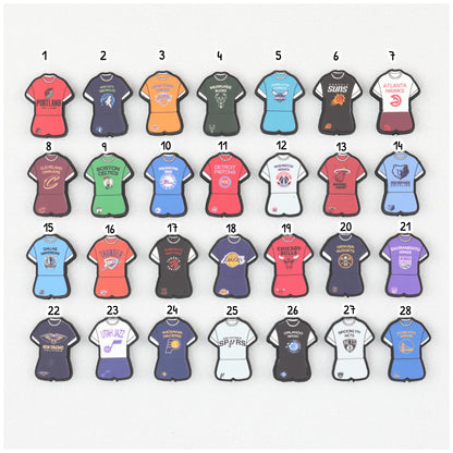 Sports Jersey Silicone Beads Basketball Team Uniform Printed 20pcs 2