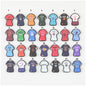 Sports Jersey Silicone Beads Basketball Team Uniform Printed 20pcs 2