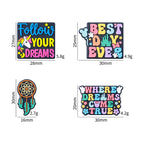 Silicone Focal Beads Dreams With Printed Text 20pcs 3