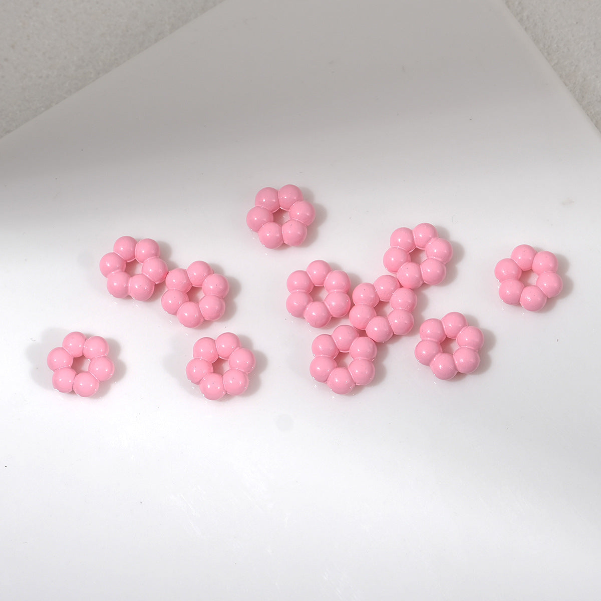 Floral Flower Shape 8mm Acrylic Spacer Beads 50pcs 7