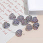Transparent Heart Acrylic Beads 18x20mm Quilted Pastel 10pcs 9