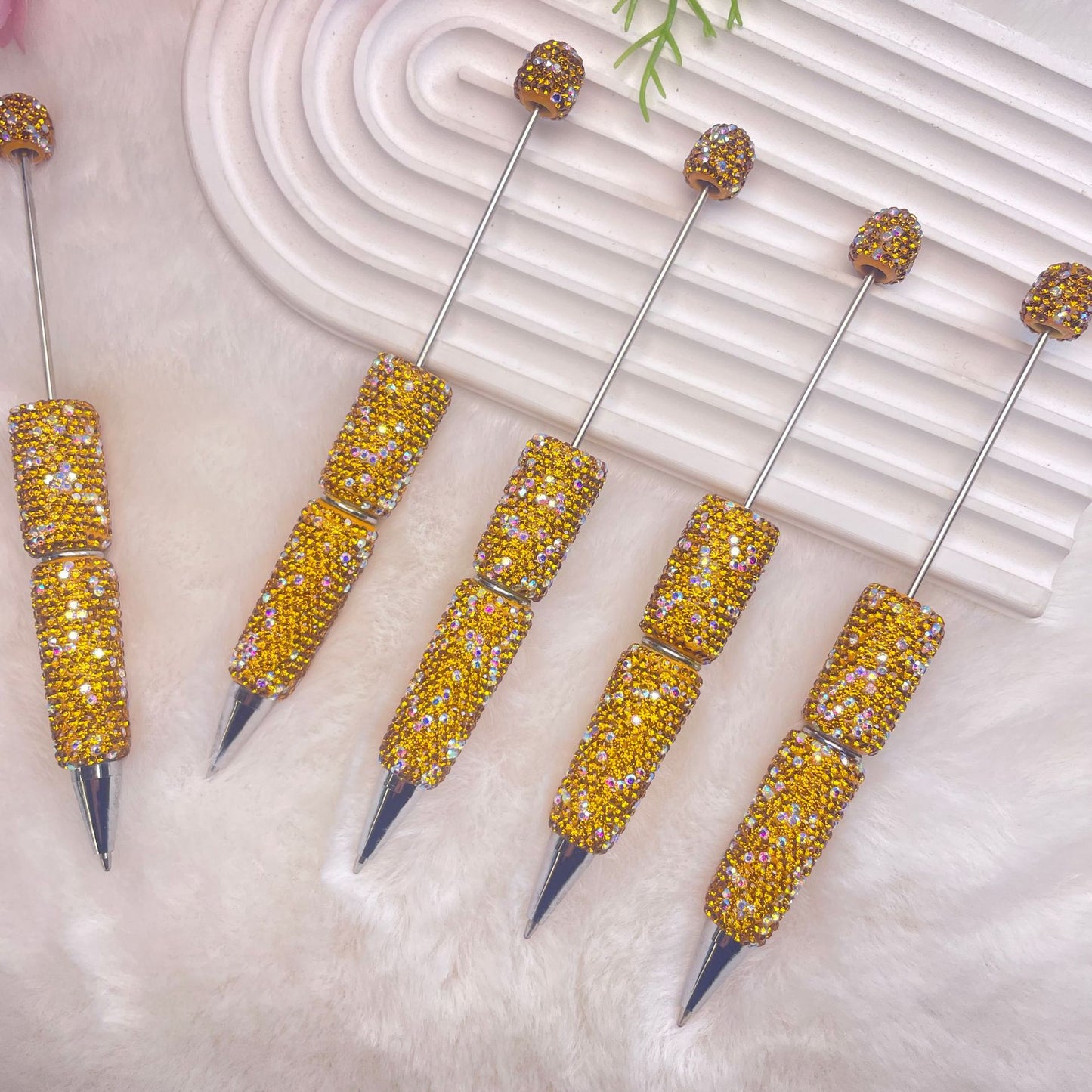 Beadable Pen Full Rhinestone Ballpoint Bright Colorful 7