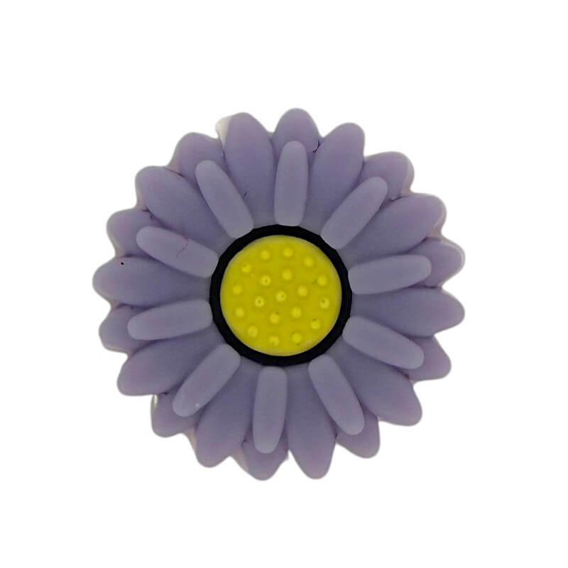 Silicone Focal Beads Daisy Sunflower Rounded Center 20pcs 15