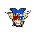Silicone Focal Beads American Cattle Wearing Star Sunglasses 20pcs