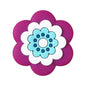 Silicone Focal Beads Bohemian Seven Flowers Layered Petal Design 20pcs 17