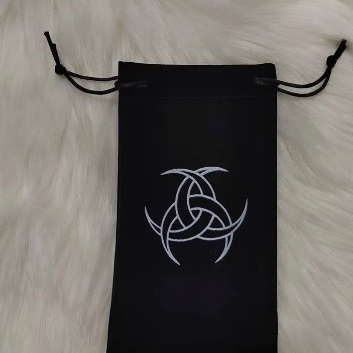Tarot Card Velvet Drawstring Bags Celestial Esoteric Design 5pcs 18x11.5cm 14