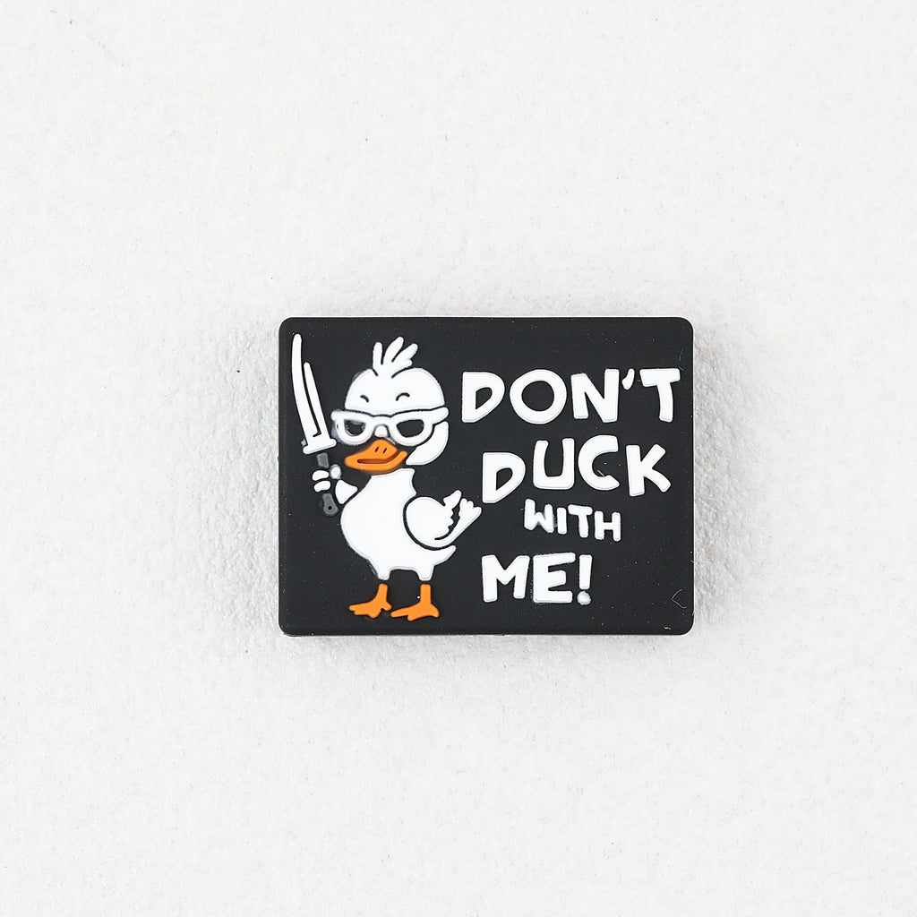 Silicone Focal Beads Handsome Ducks Black Sunglasses Sword 20pcs