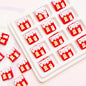 Christmas Square Acrylic Beads 16mm Gingerbread House Design 10pcs 10
