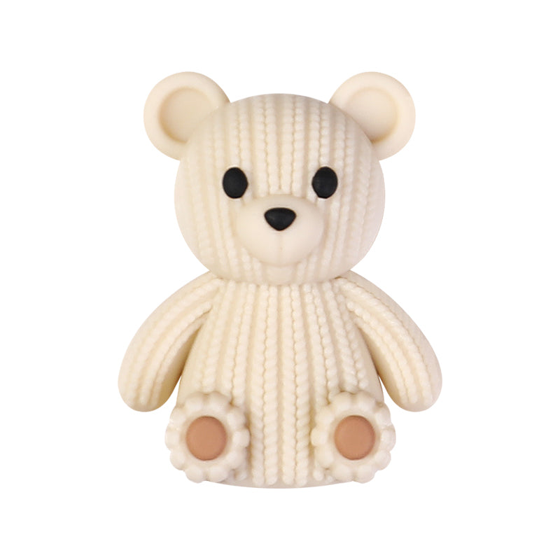 3D Cute Sweater Bear Silicone Focal Beads 20pcs 12