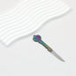 Mini Folding Self Defense Keychain Stainless Steel Key Shape 2pcs - iridescent