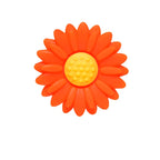 Silicone Focal Beads Daisy Sunflower Round Layout 20pcs 17