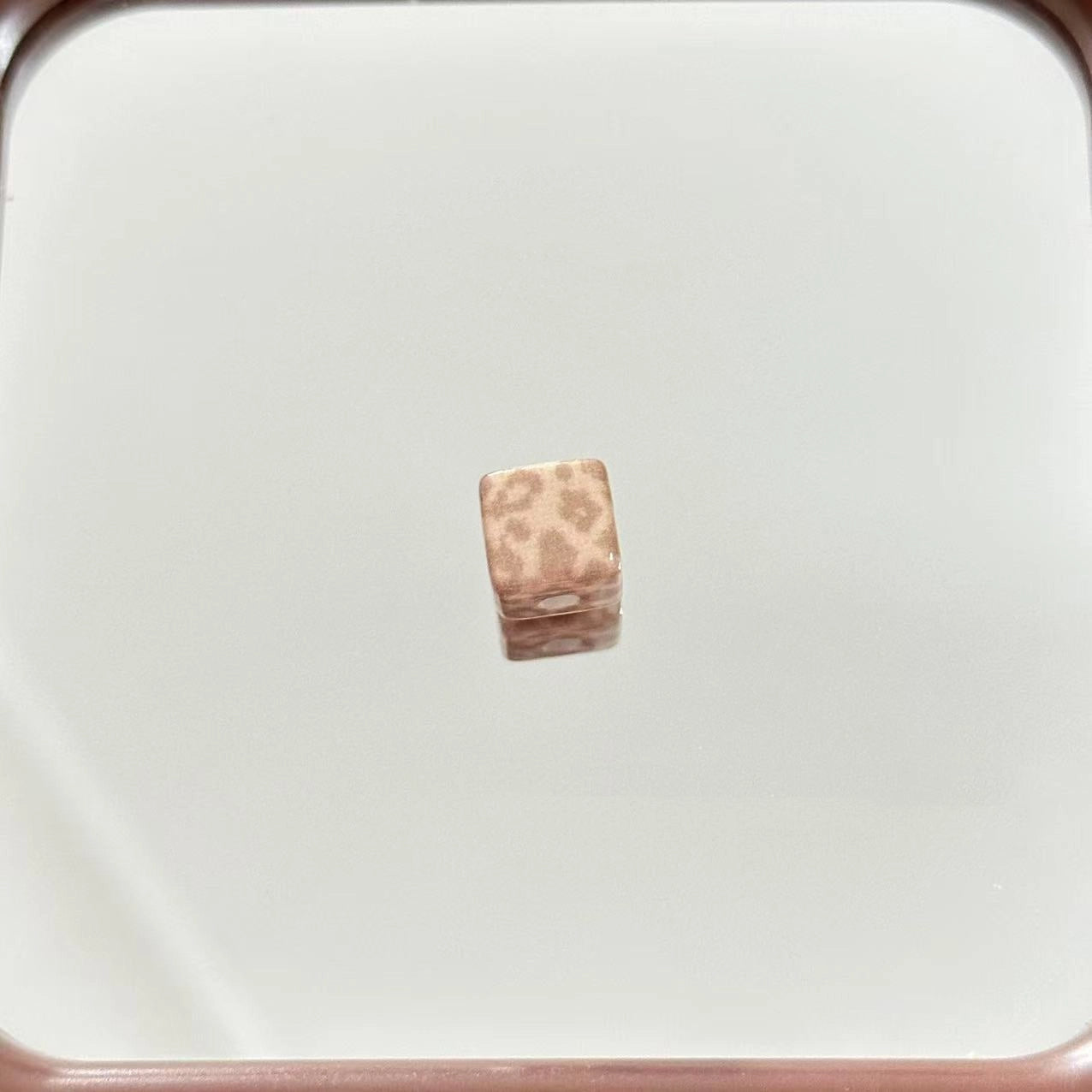 Candy Colored Leopard Print Acrylic Square Beads 10mm 20pcs 7