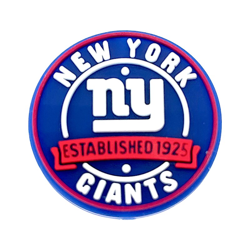 Silicone Focal Beads New York Giants Circle Badge Established 1925 20pcs