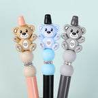 Silicone 3D Focal Beads Hug Bear Outstretched Arms 20pcs 5