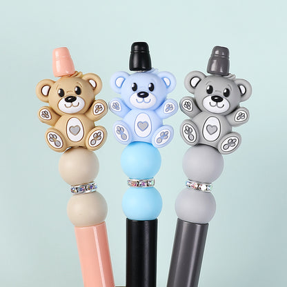 Silicone 3D Focal Beads Hug Bear Outstretched Arms 20pcs 5