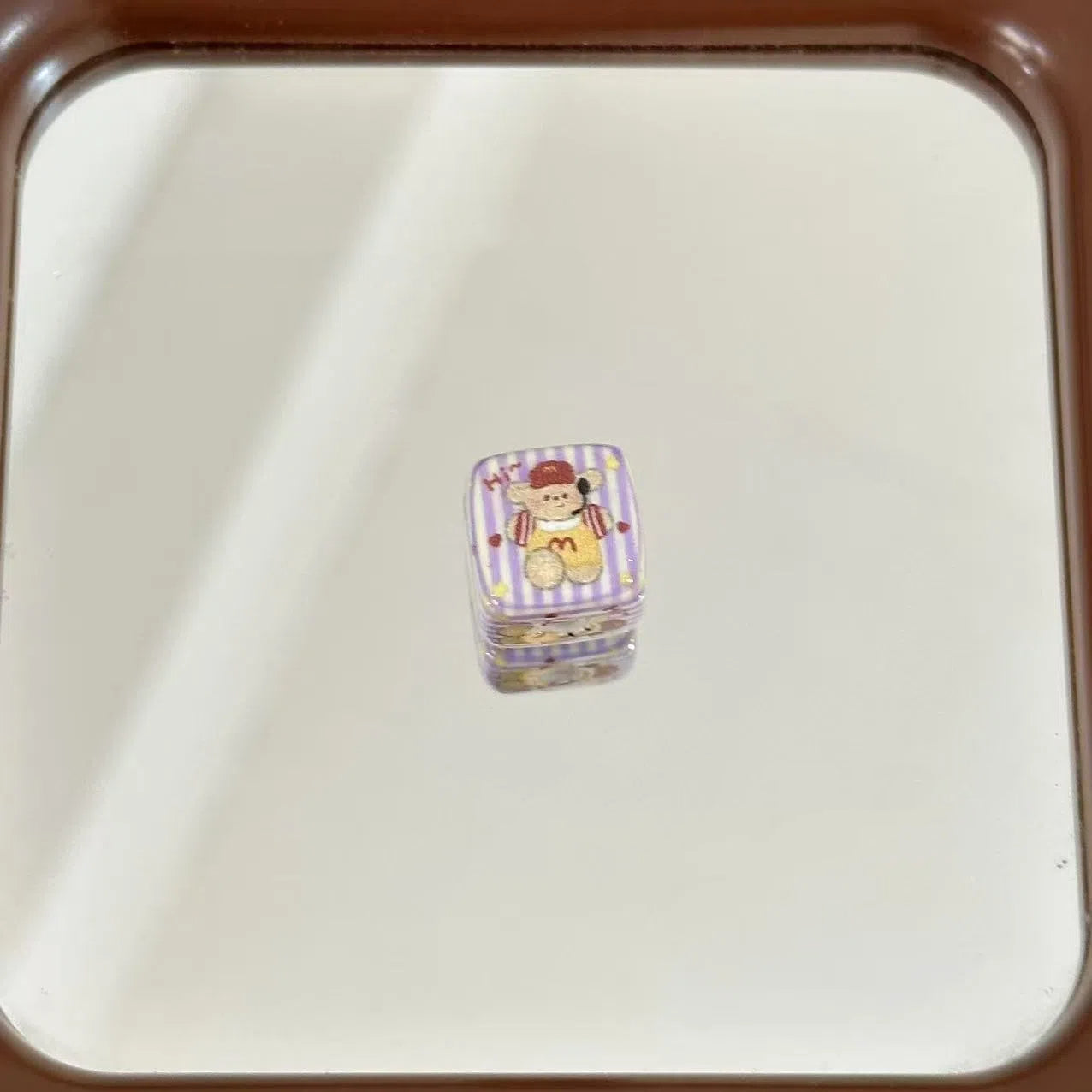 Square Acrylic Beads 14mm McDonald's Puppy Series Colorful 10pcs 6