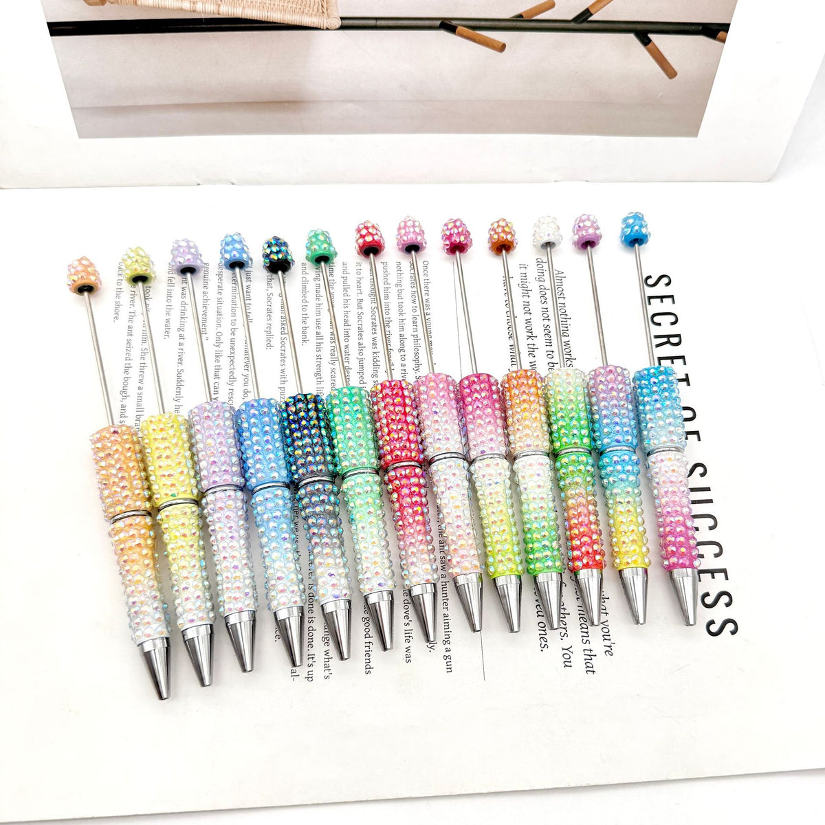 Heavy Industry Color Crushed Diamond Beadable Pen