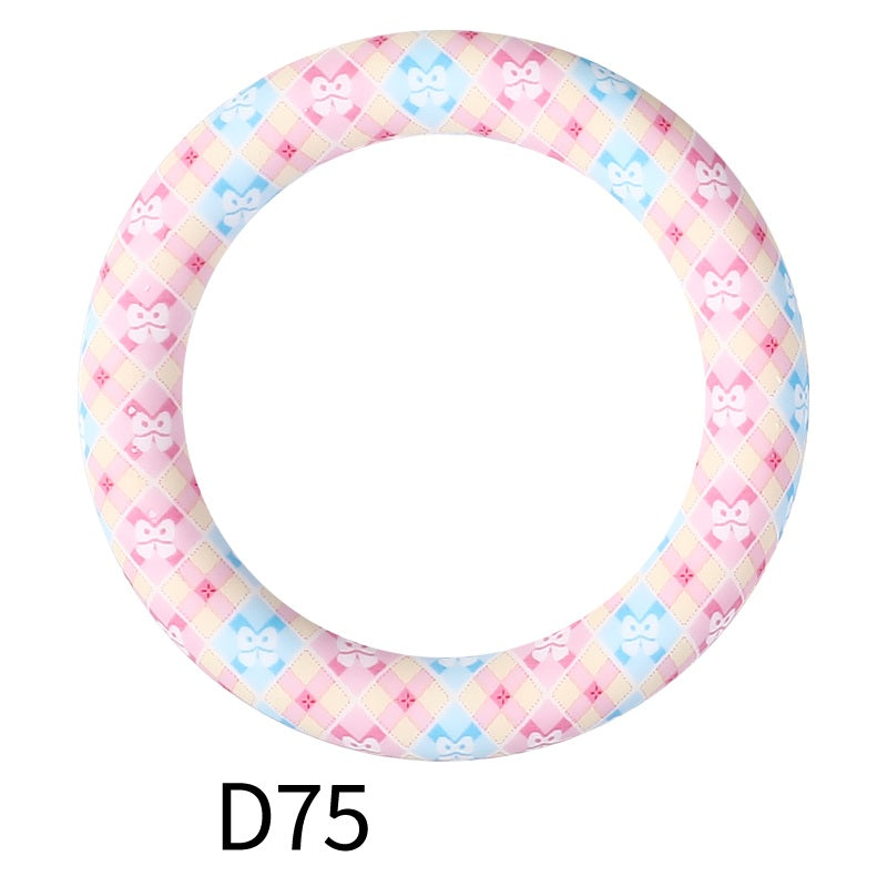 65mm Silicone Beads Printed Designs Vibrant Colors 27