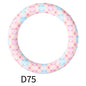 65mm Silicone Beads Printed Designs Vibrant Colors 27