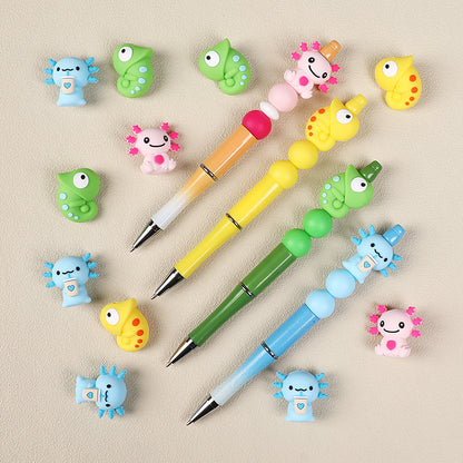 Silicone 3D Focal Beads Reptile Salamander Chameleon Expressive Eyes 20pcs 7