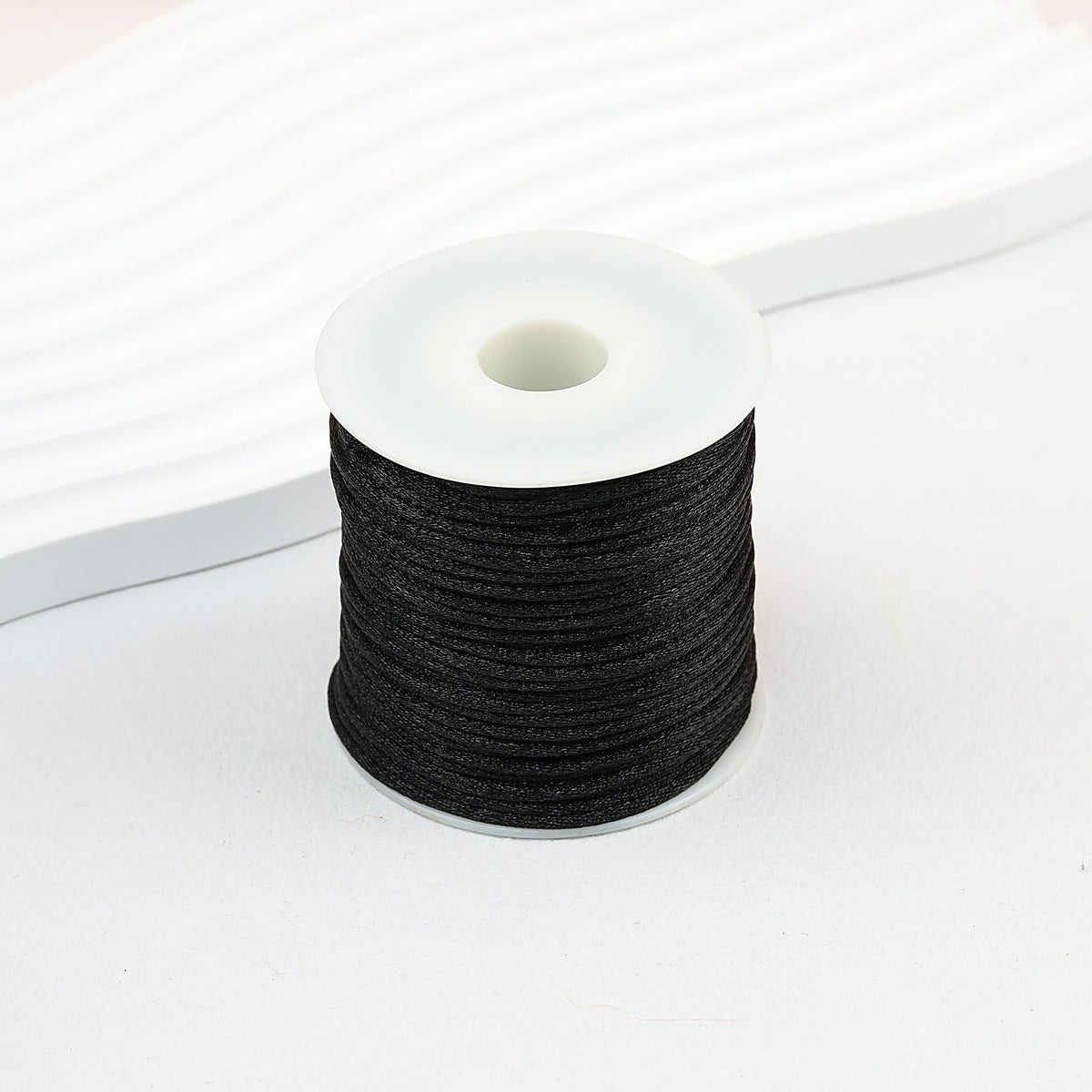 Nylon String Beading Cord 2mm Diameter Gold 38 Yards - #2 Black