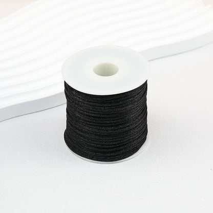 Nylon String Beading Cord 2mm Diameter Gold 38 Yards - #2 Black