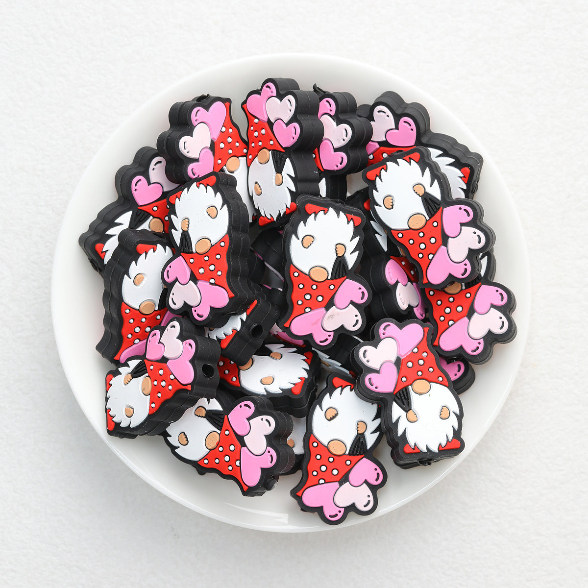 Valentine Balloon Dwarf Silicone Focal Beads 20Pcs  3