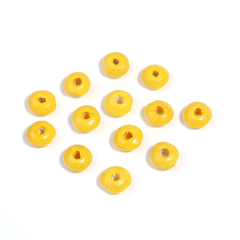 Wooden Round Spacer Beads 6mm 8mm Colorful Dyed Schima 250g 10