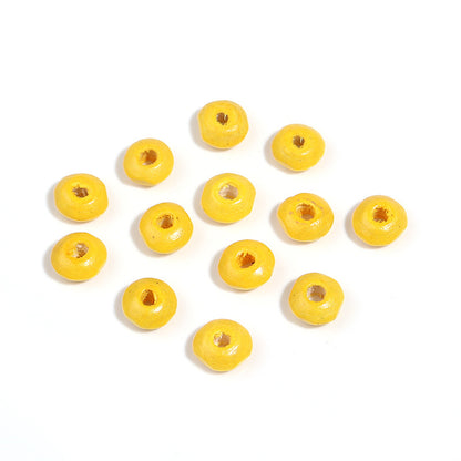 Wooden Round Spacer Beads 6mm 8mm Colorful Dyed Schima 250g 10