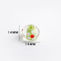 Dopamine-Themed Flower Glass Beads 14mm 10pcs 9