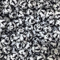 15mm Silicone Beads Play Football Print 50pcs