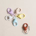 Zinc Alloy Heart Buckle Keychain Clasps 26mm Colorful 20pcs 3