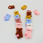Silicone Focal Beads Backpack Bear Heart Ears Pastel Colors 20pcs 3